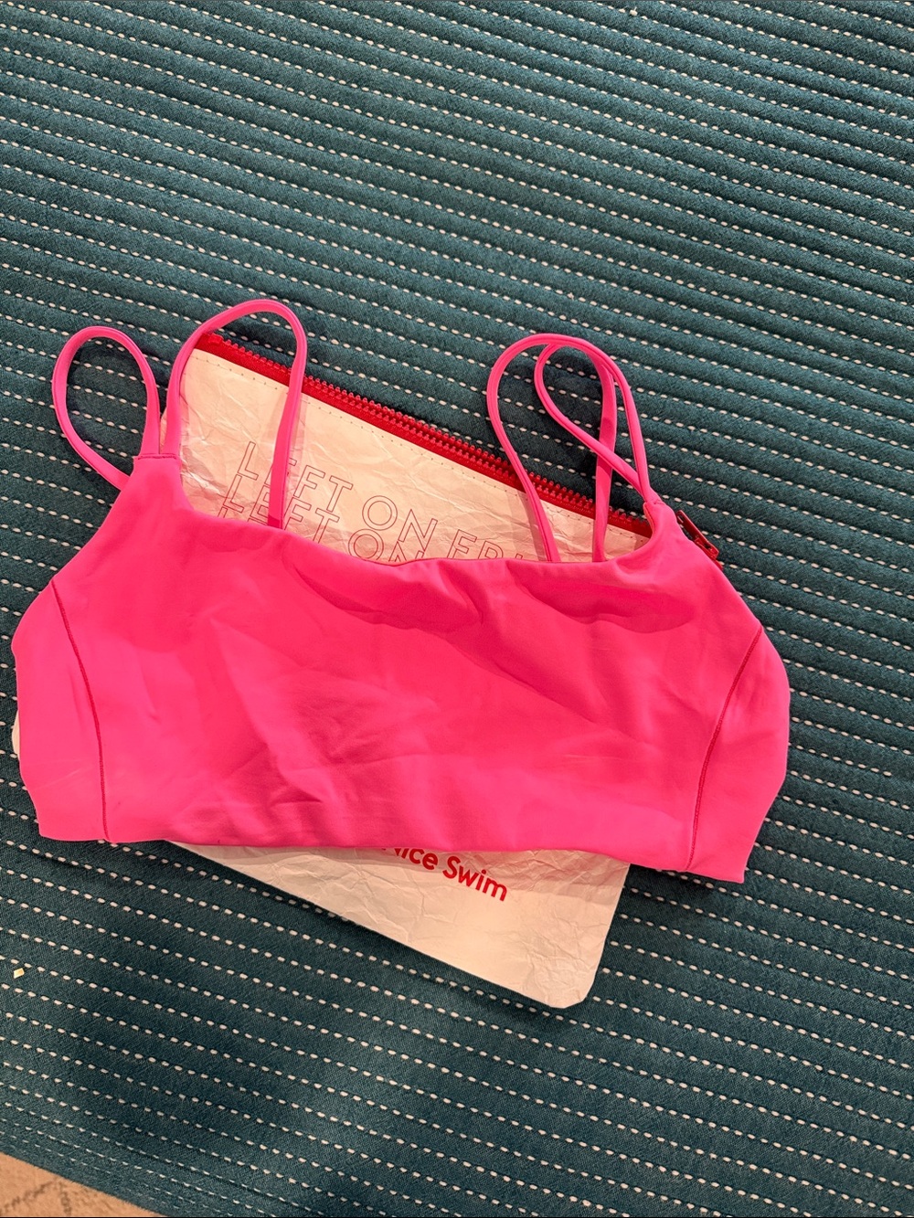 Left On Friday Pink Bralette Swim Top